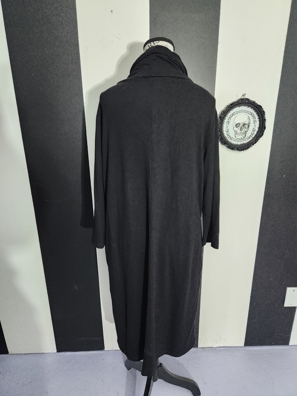 Joseph Ribkoff Black Faux Leather Front Long Sleeve Dress - Picture 5 of 6